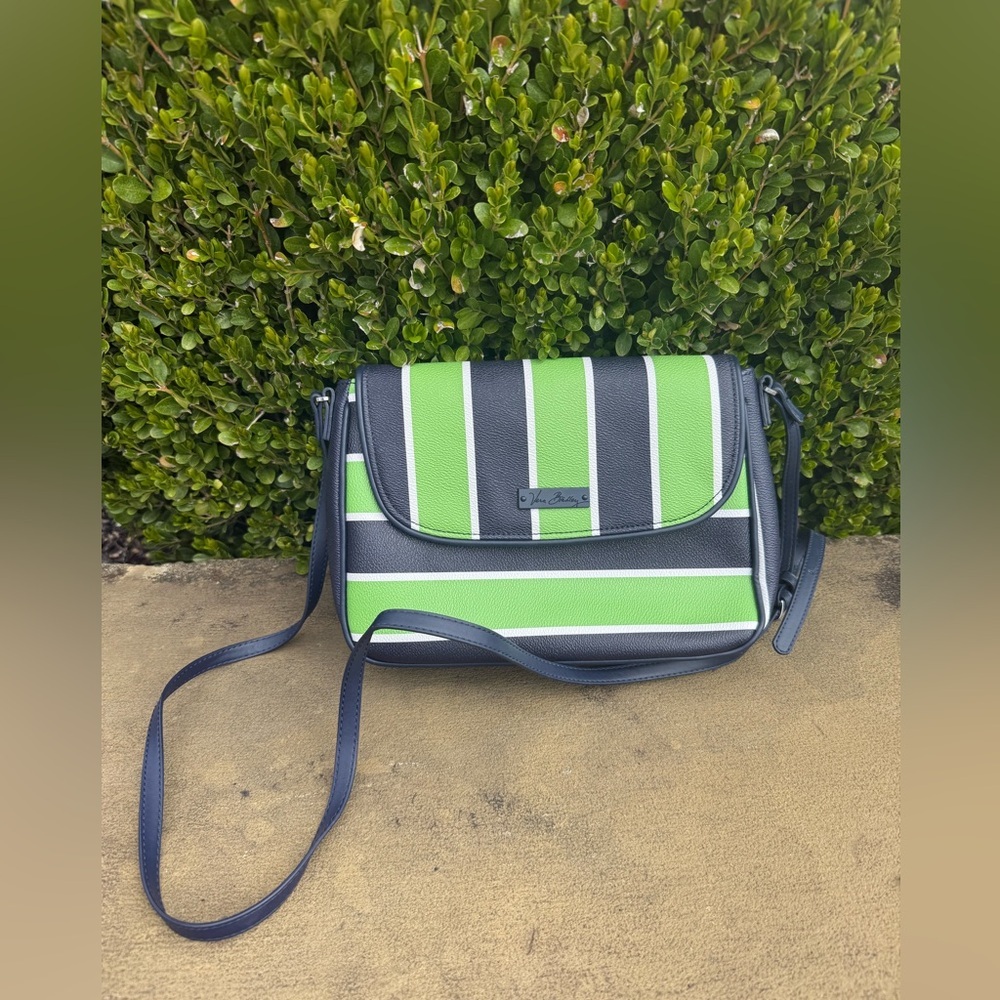 NWT Vera Bradley Lucky stripe flap crossbody shoulder bag purse
